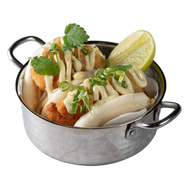 Bao mit knusprigen Garnelen